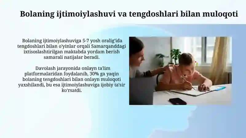 Uzoq muddatli davolanishga muhtoj bolalar uchun ta’limni tashkil etish 3