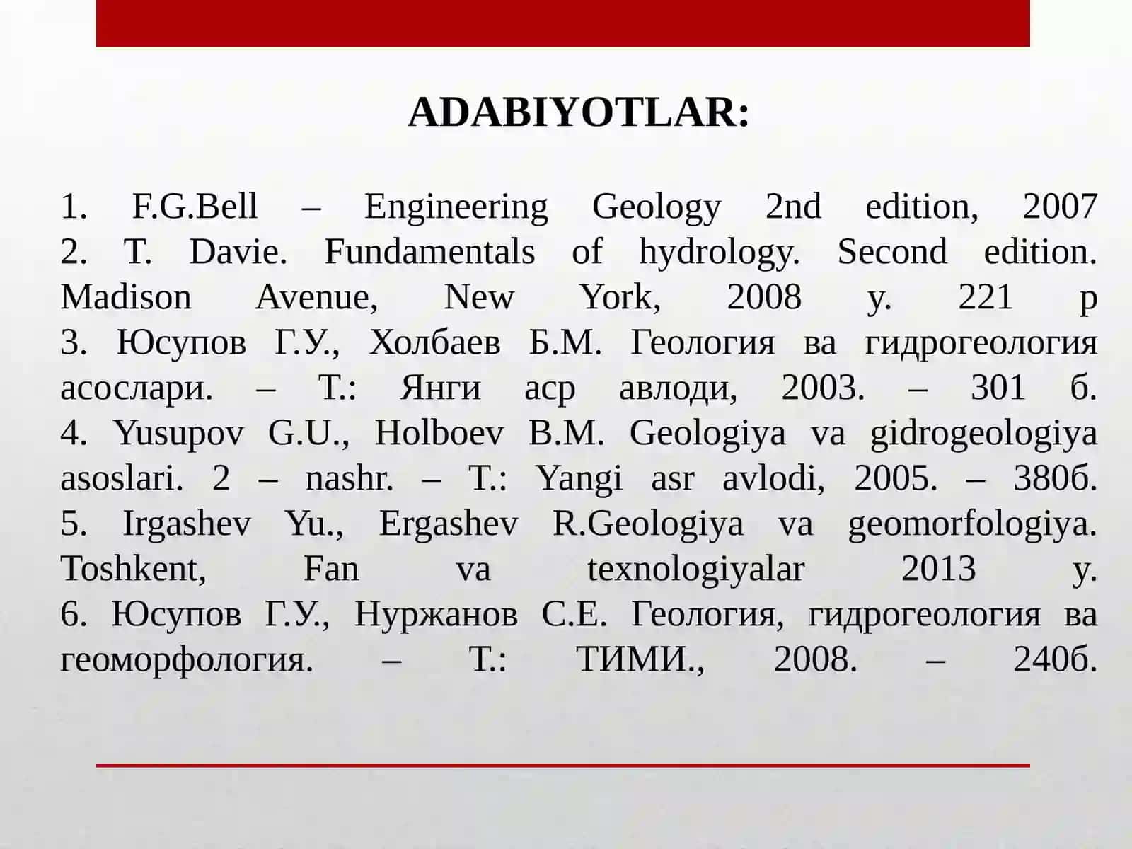 Tog’ jinslari va mineral haqida ma’lumotlar 3