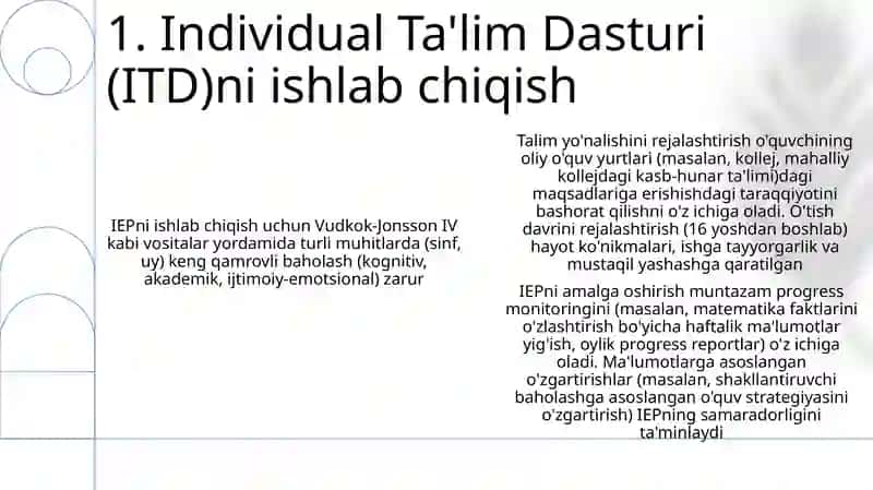 Individual Ta'lim Dasturi (ITD) 3