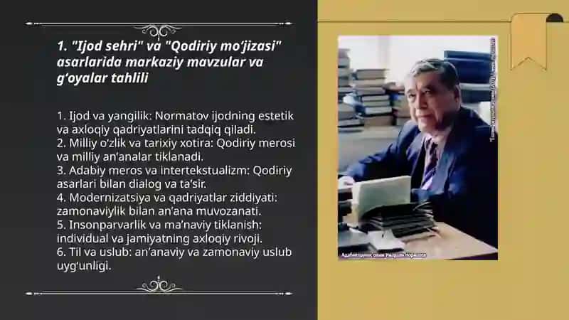 "Ijod sehri","Qodiriy moʻjizasi" kitoblari tahlili 3