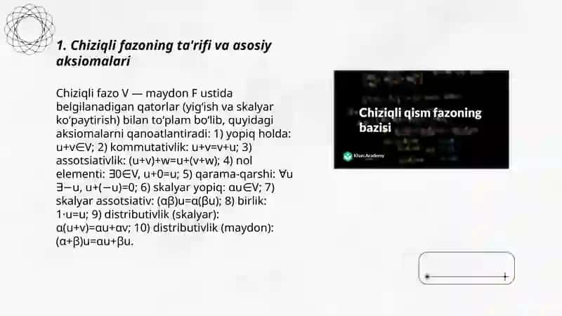 Chiziqli fazo 3