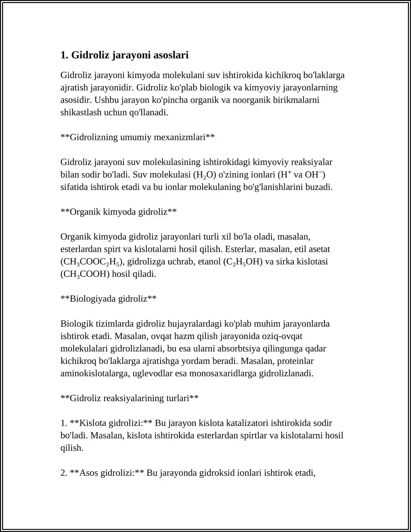 GIDROLIZDAGI ALOHIDA HOLATLAR 3
