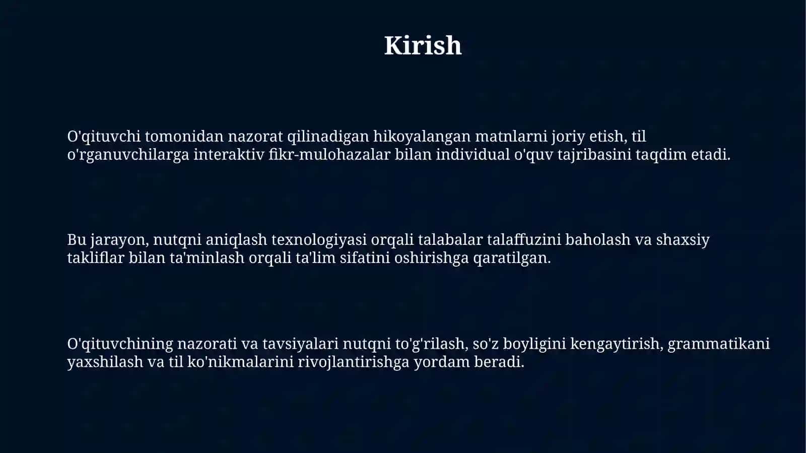10-sinf O'zbek tili 5-BSB (25 ball) ORIGINAL Radio uchun audiomatn tayyorlash 3