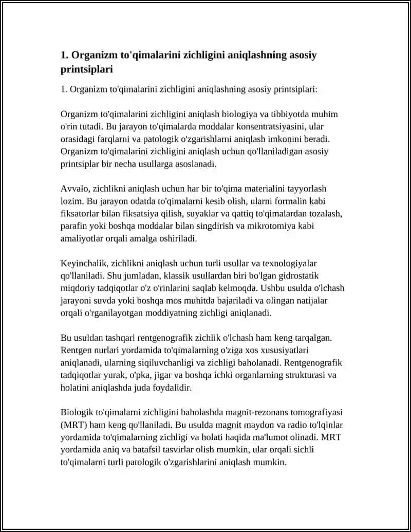 ORGANIZM TUQIMALARINI VA SUYUQ MUHITLARI ZICHLIGINI ANIQLASH 3