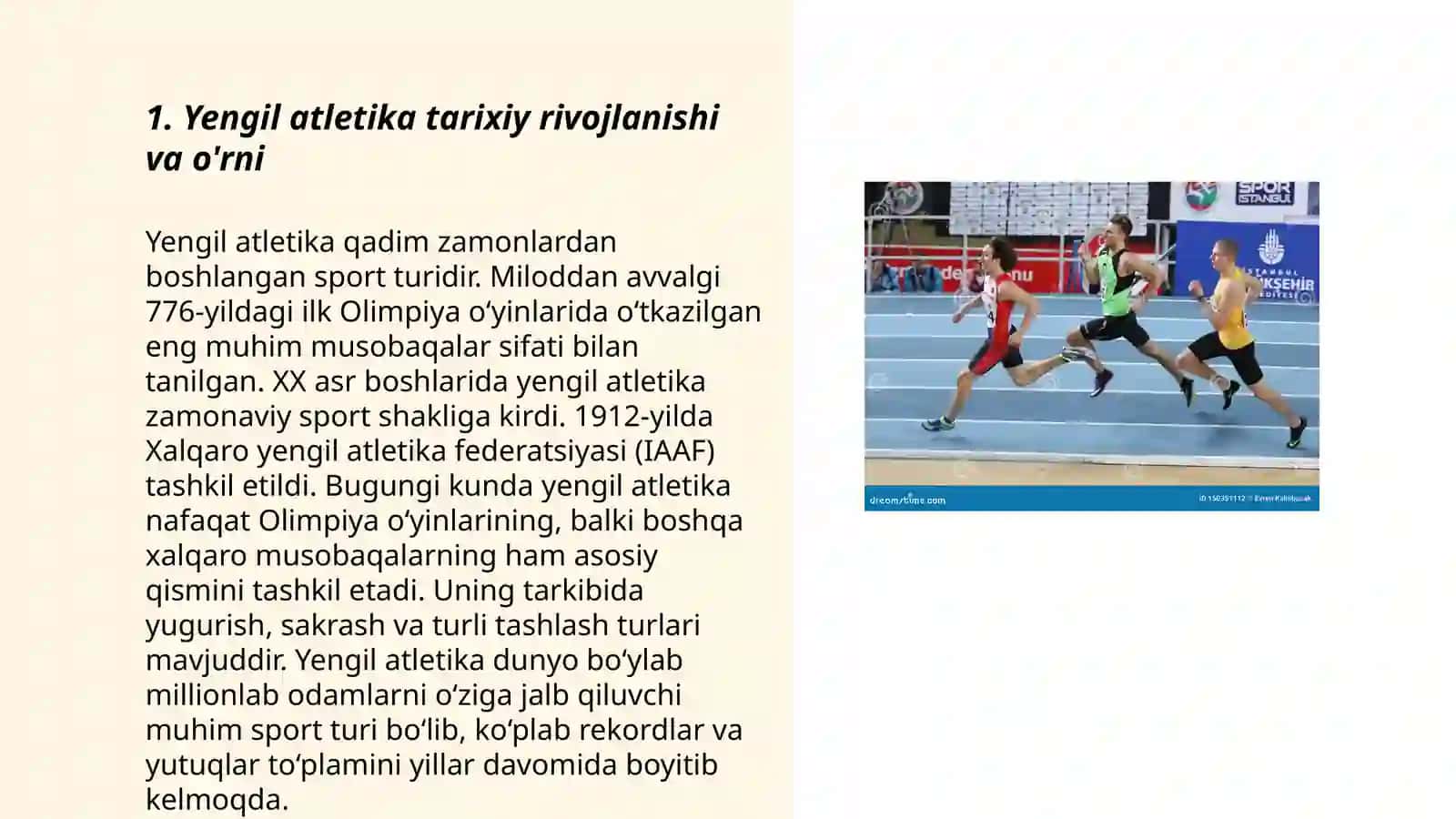 Ta’lim muassasalarida Yengil atletika mashg‘ulotlarini tashkil qilish va o‘tkazish 3