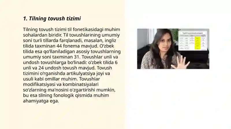 Tilning tovush tizimi 3