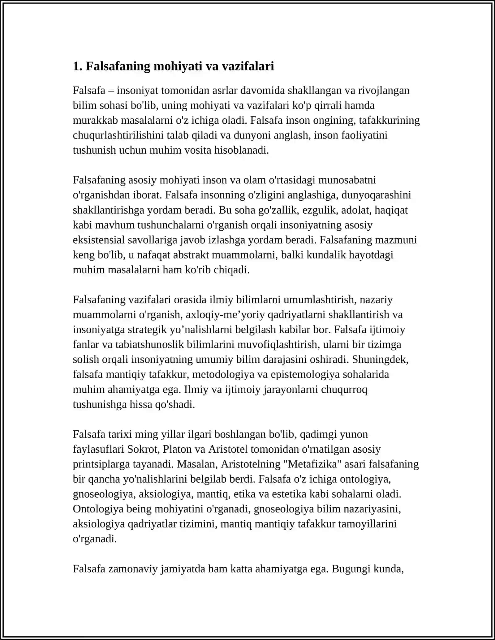 FALSAFANING MOHIYATI VA IJTIMOIY TARAQQIYOTDAGI ROLI 3