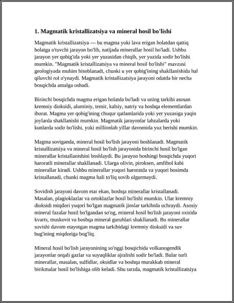 MINERAL HOSIL QILUVCHI GEOLOGIK JARAYONLAR 3