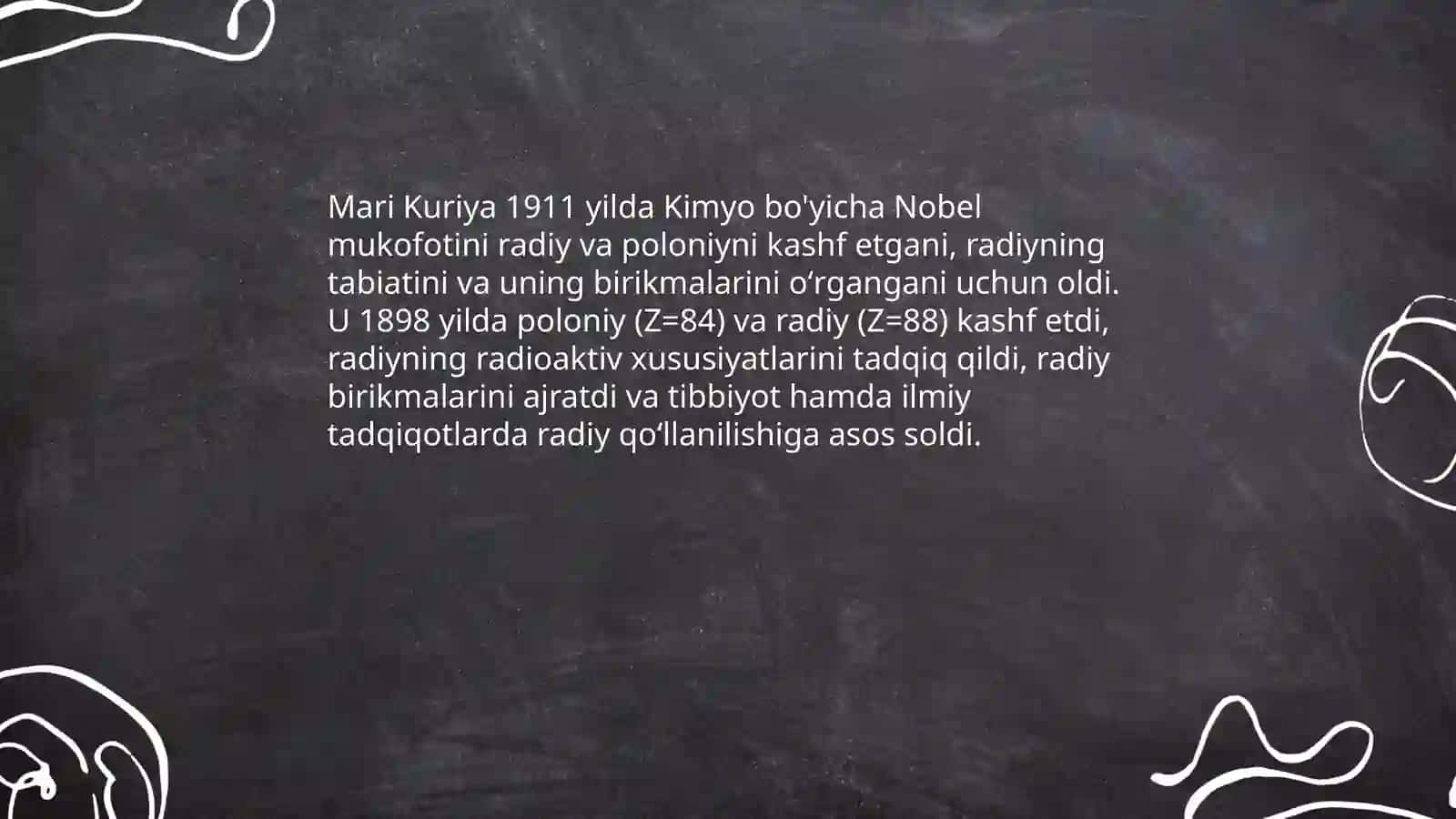 Kimyo sohasida Nobel mukofoti sovrindorlari va yutuqlari 3