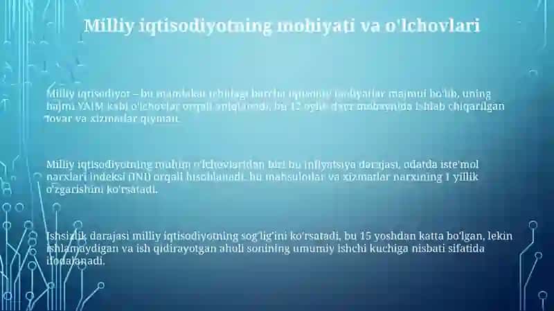 Milliy iqtisodiyot va uning makroiqtisodiy ko‘rsatkichlari 3