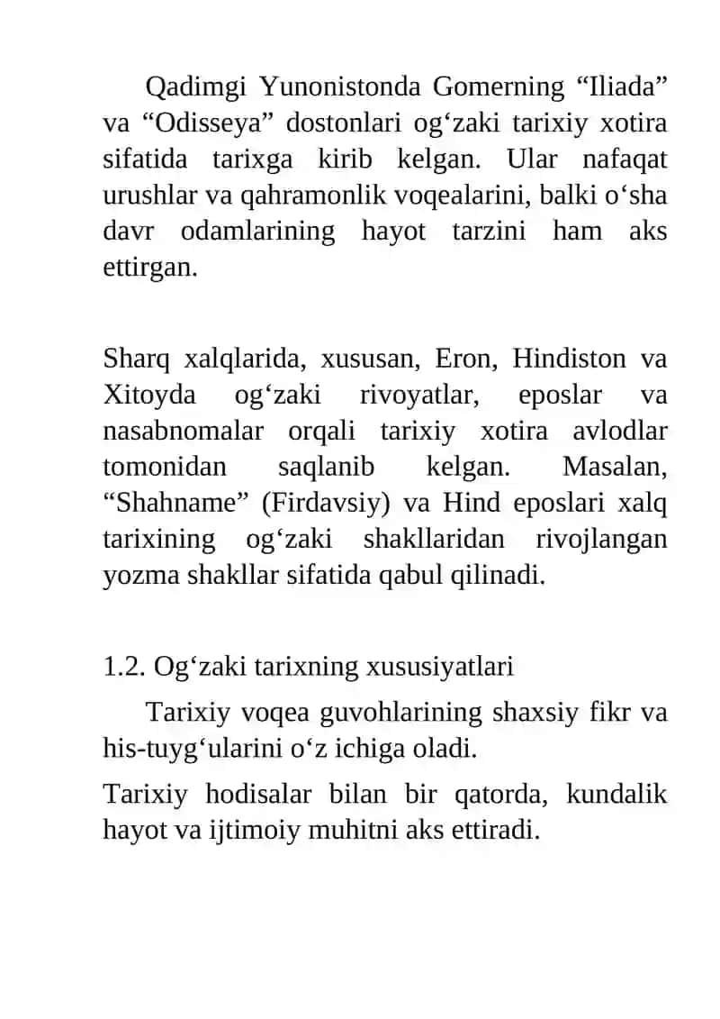 Og‘zaki tarix usulining shakllanishi va rivojlanishi 3