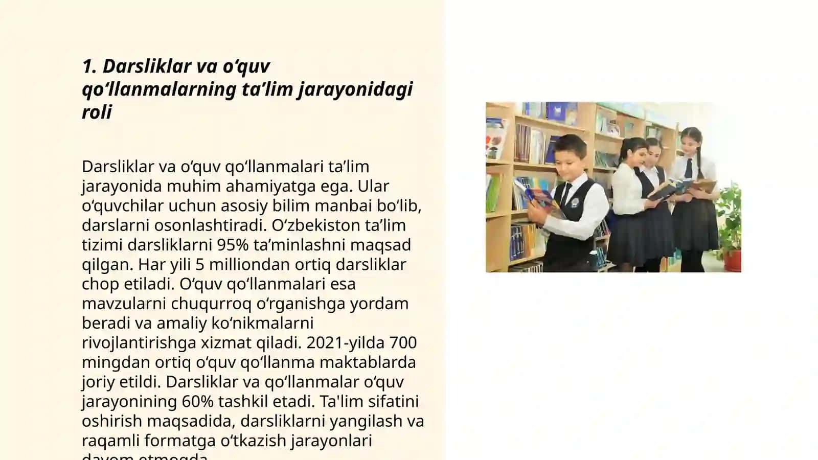Darsliklar,oʻquv qoʻllanmalar va ularga qo'yiladigan talablar 3