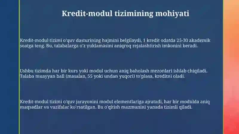 Kredit-modul tizimi 3