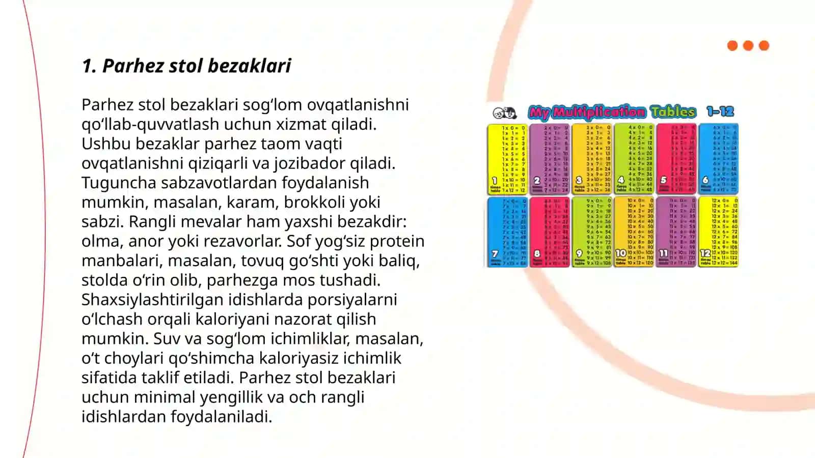 Parhez stol bezaklari 3