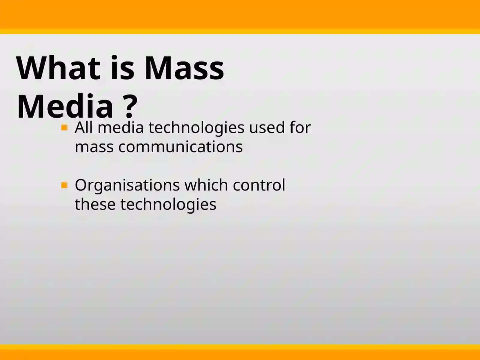 MASS MEDIA 3