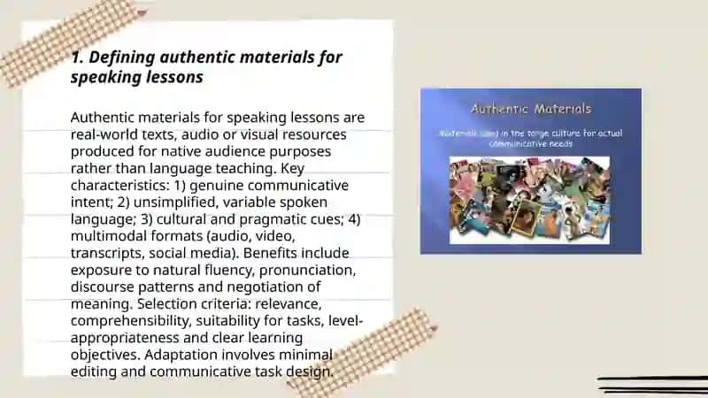 Working with authentic materials in teaching speaking 3