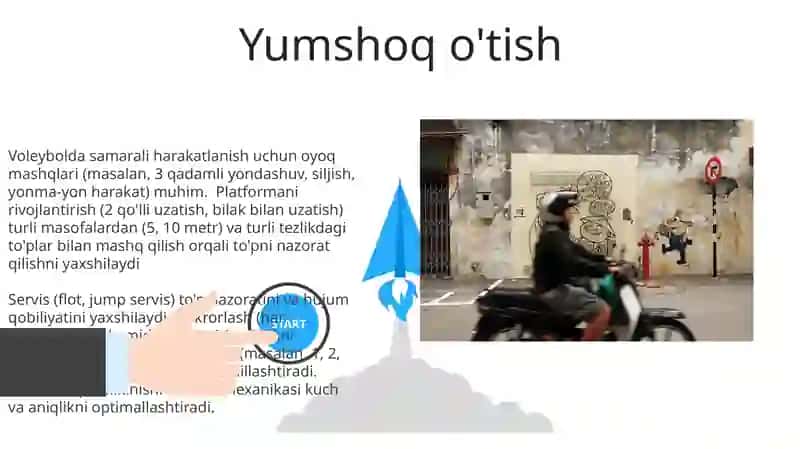 Voleybol o'yinida harakatlanish va to'pni boshqarishning texnik usullarni oʻrgatish 3