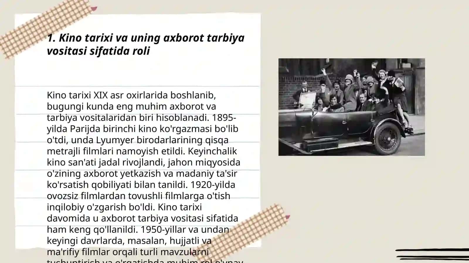 Kino tarixi va uning axborot tarbiya vositasi sifatida roli 3
