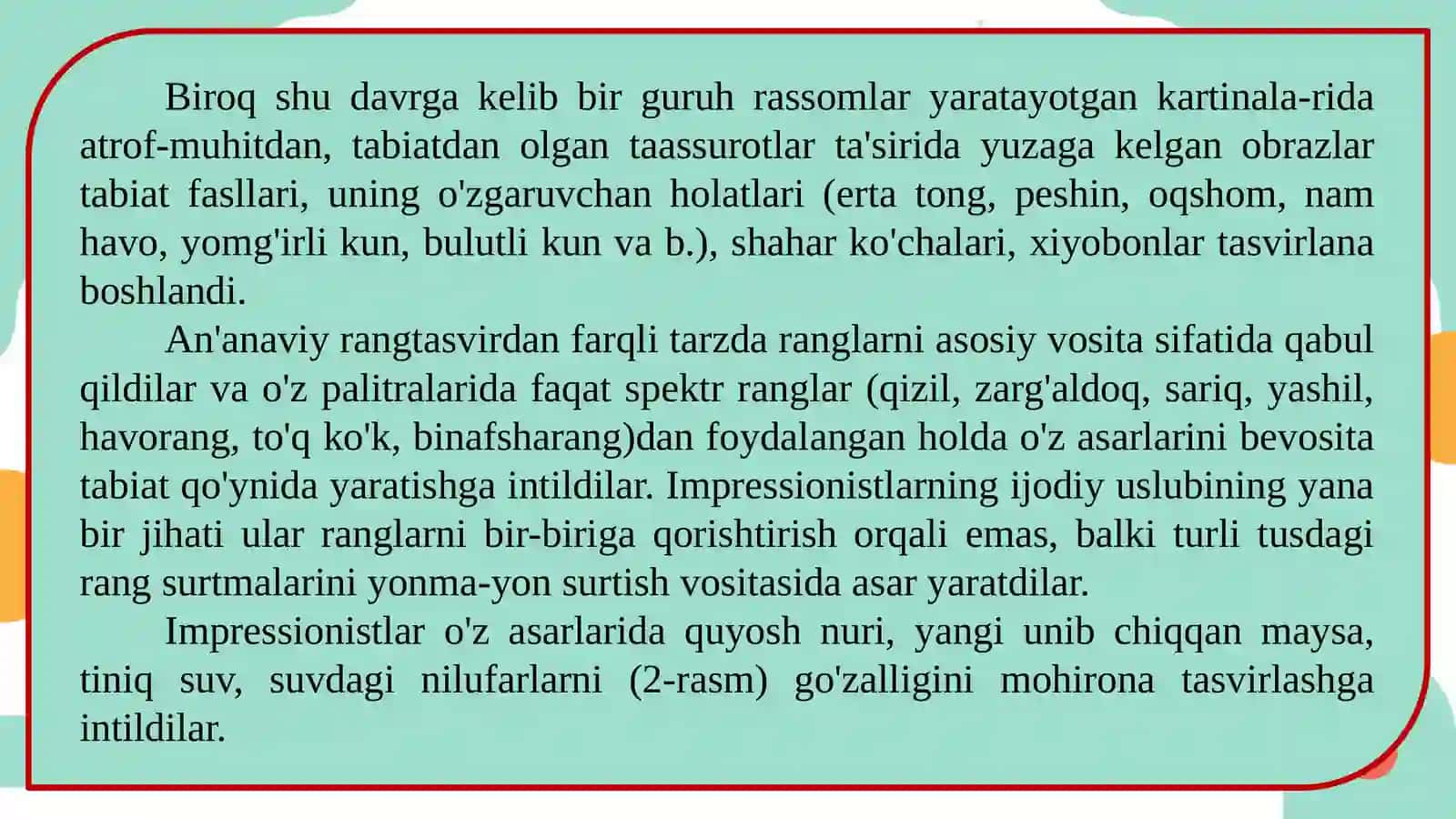 Tasviriy   san'atda   oqim  va  yo'nalishlar 3
