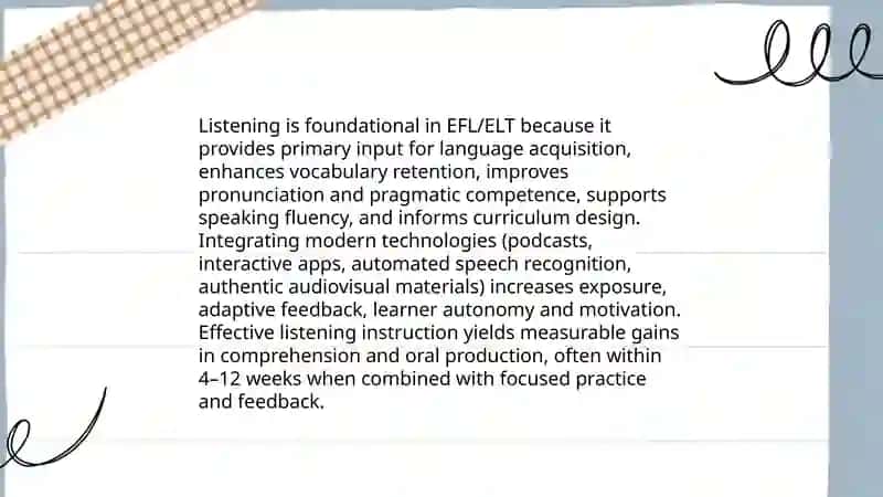 Lecture 11. Teaching listening skills. Modern technologies of teaching listening 3