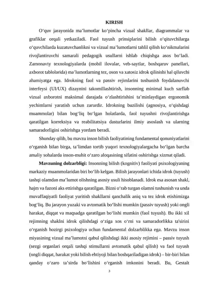 SHAKLNI IDROK QILISHDA FAOL VA PASSIV TUYUSHNING ROLI 3