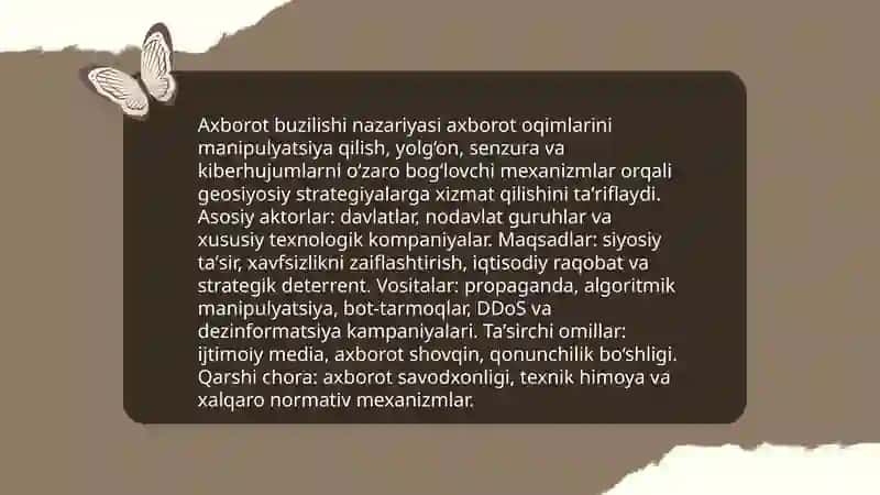 Axborotning buzilishi va geosiyosiy manfa‘atlar 3