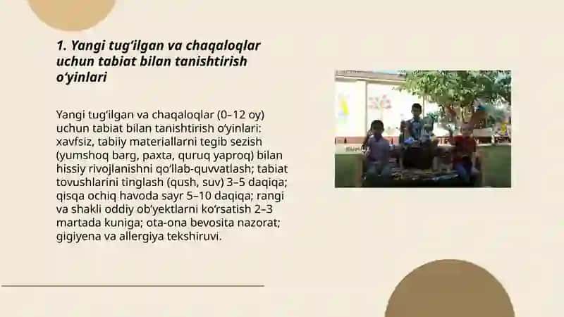 Tabiat bilan tanishtirishda o'yinlar 3