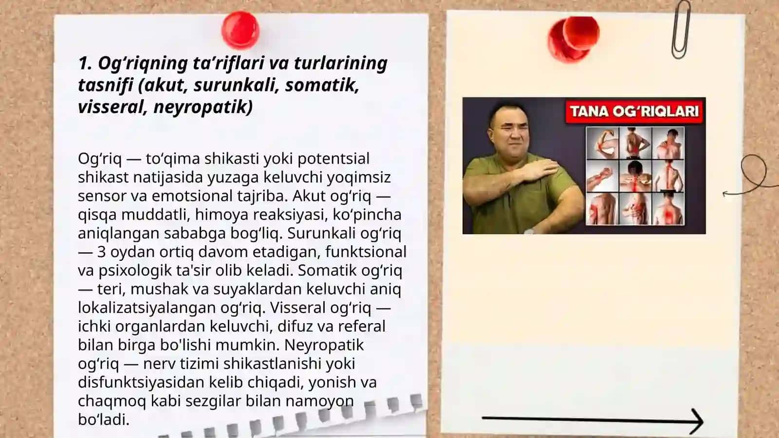Ogʻriq tizimi. Ogʻriq tizimining sensor qismi.Ogʻriq tizimining ogʻriqsizlantiruvchi qismi 3