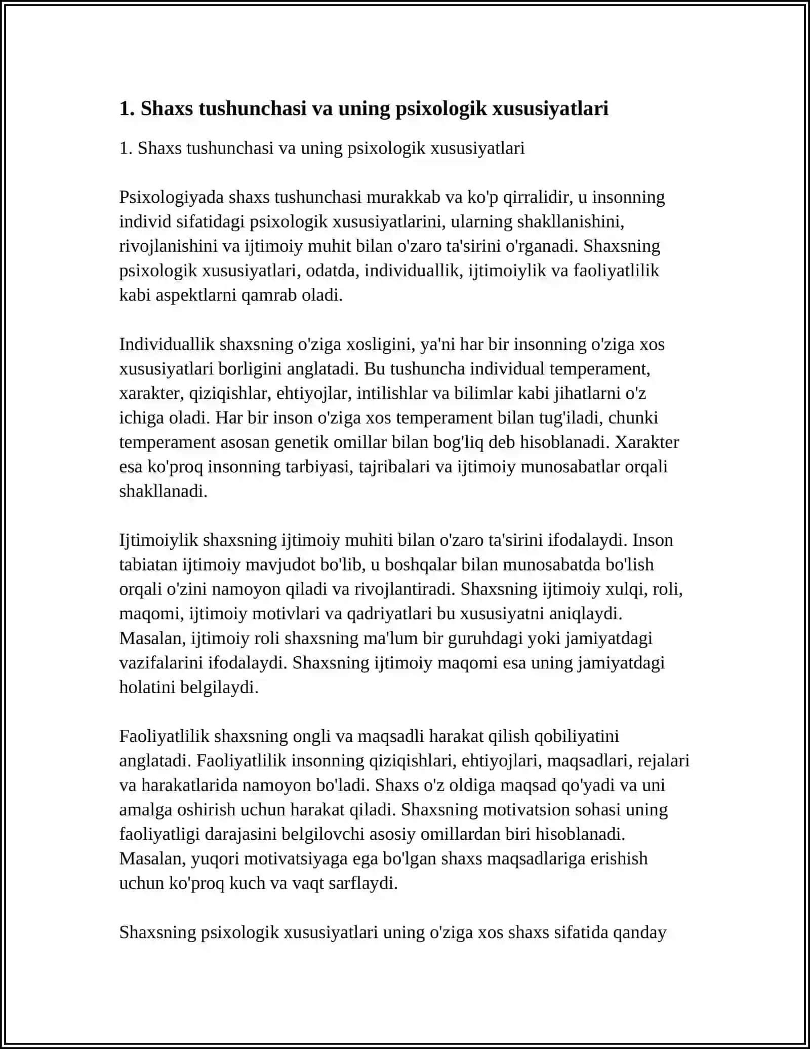 PSIXOLOGIYADA SHAXSNI ORGANISH NAZARIYASI 3