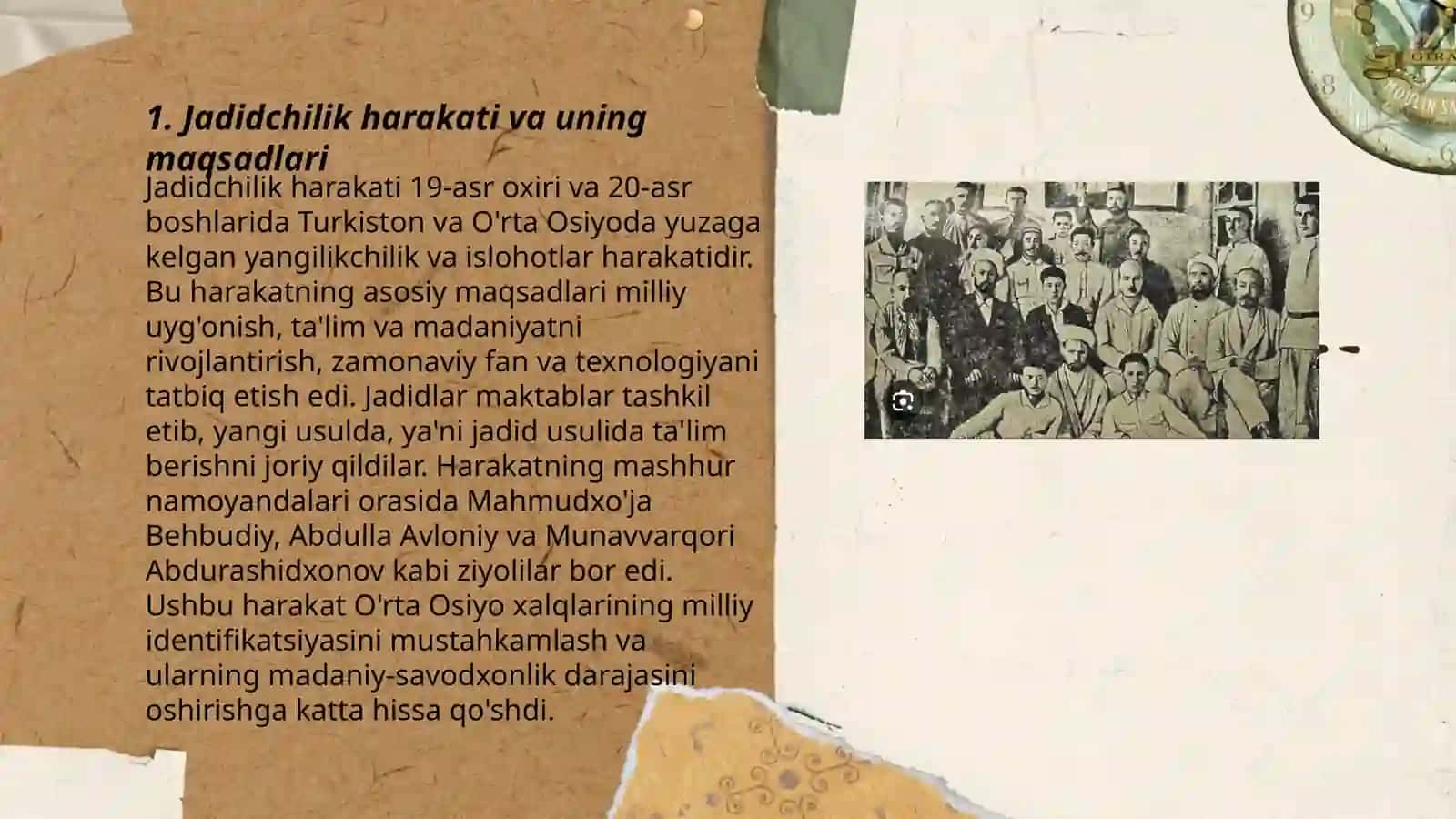 Jadid marifatparvarlarining õlka ijtimoiy-manaviy hayotida tutgan õrni 3