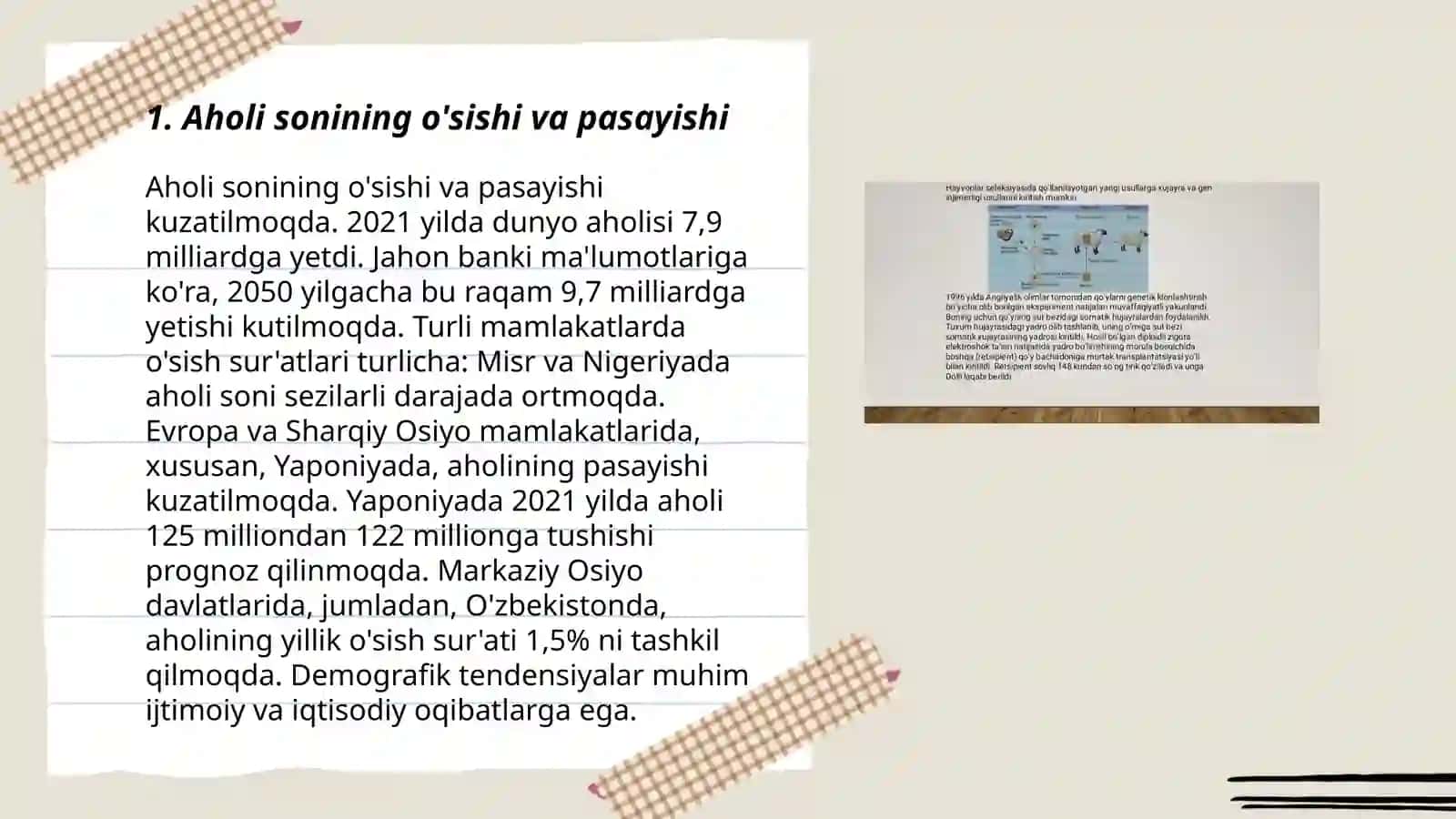 Populyatsiya boʻyicha masalalar tuzish va yechish 3
