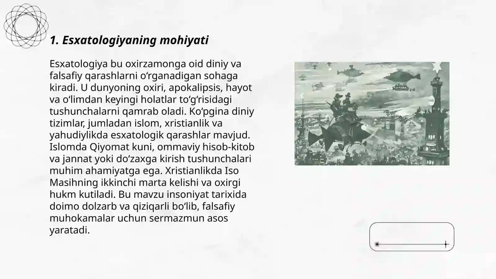 Esxatologiyaning mohgiyati: qiyom at va oxirat dunyosi 3