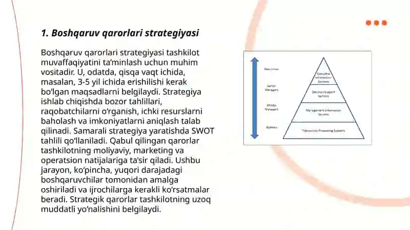 Boshqaruv qarorlari strategiyasi 3