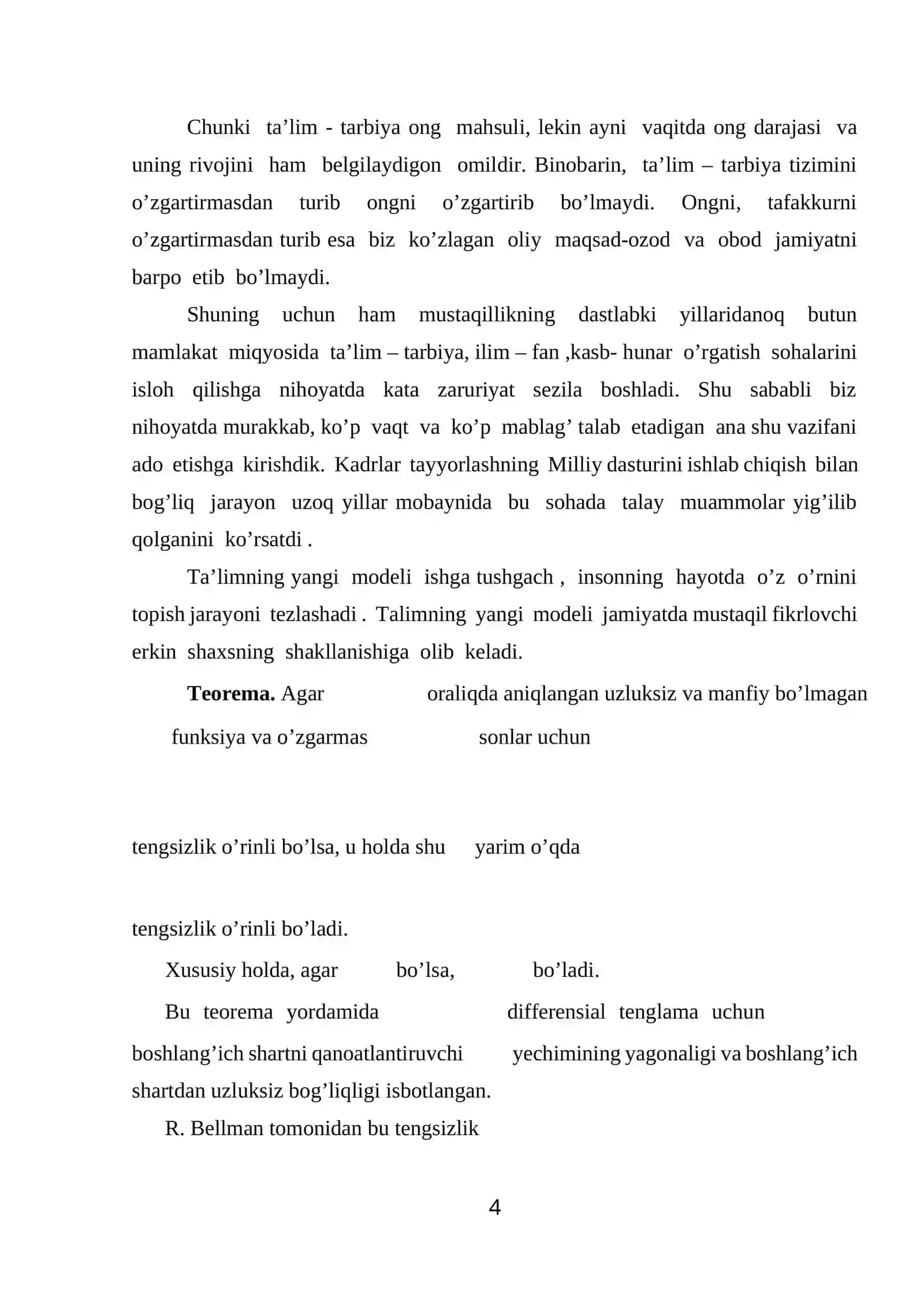 Integral tengsizliklar haqida boshlang’ich ma’lumotlar 3