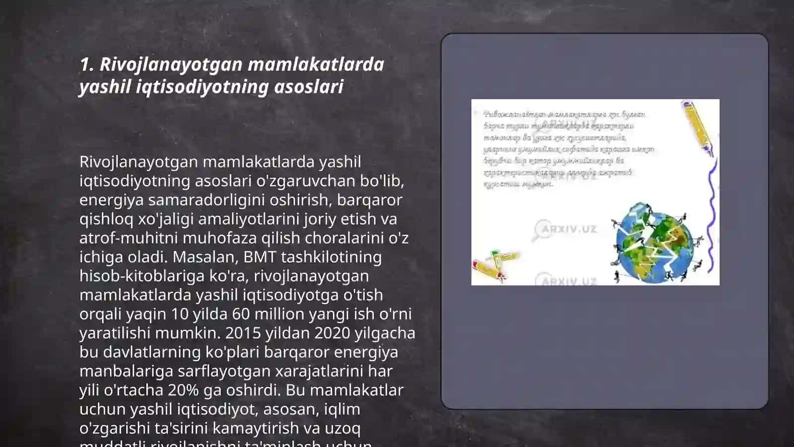 Rivojlanayotgan mamlakatlarda yashil iqtisodiyotning asoslari 3