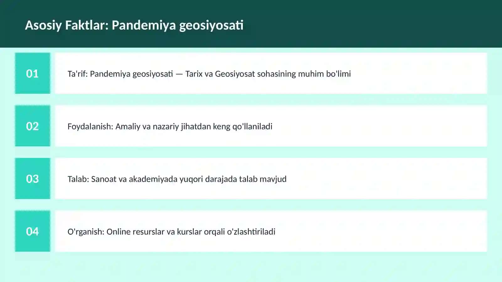Pandemiya geosiyosati 3