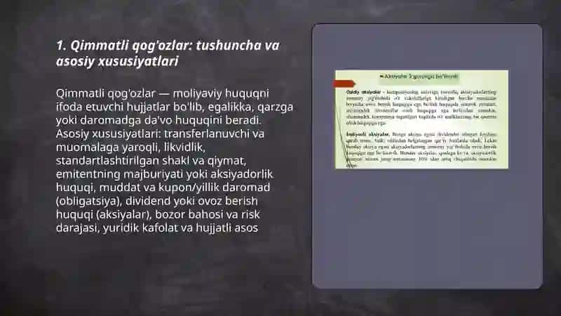 Qimmatli qog'ozlar 3