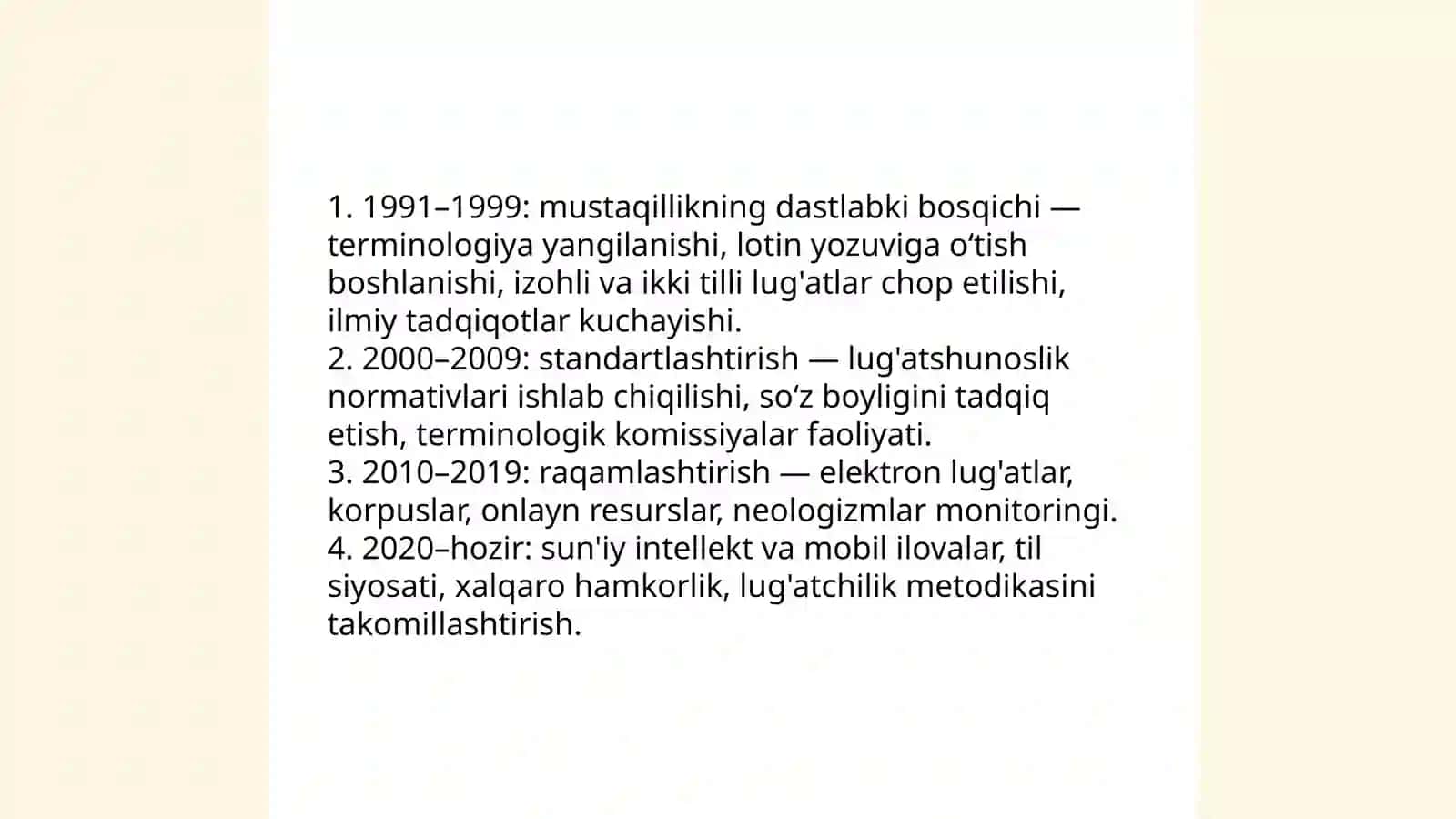 Mustaqillik davri o’zbek lug’atchiligi 3