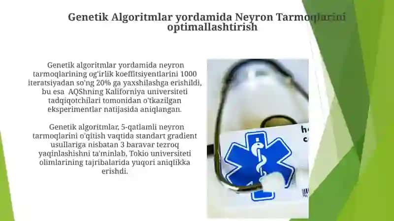 Neyroʻn toʻrlar va genetik algoritmlar 3