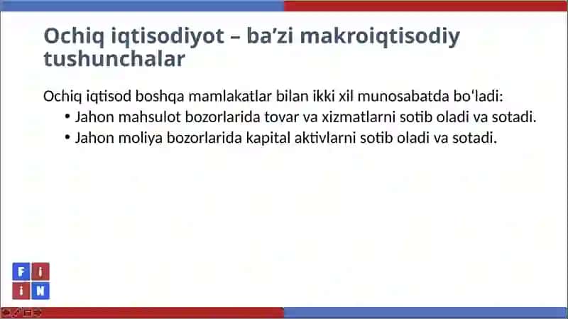 OCHIQ IQTISODIYOT MAKROIQTISODIYOTI 3