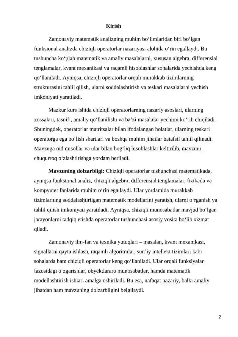 Chiziqli operatorlar 3