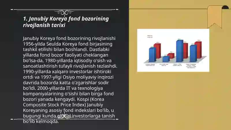 Janubiy Koreya fond bozori, yalpi ichki mahsulot,export-import,maxsus iqtisodiy zona 3