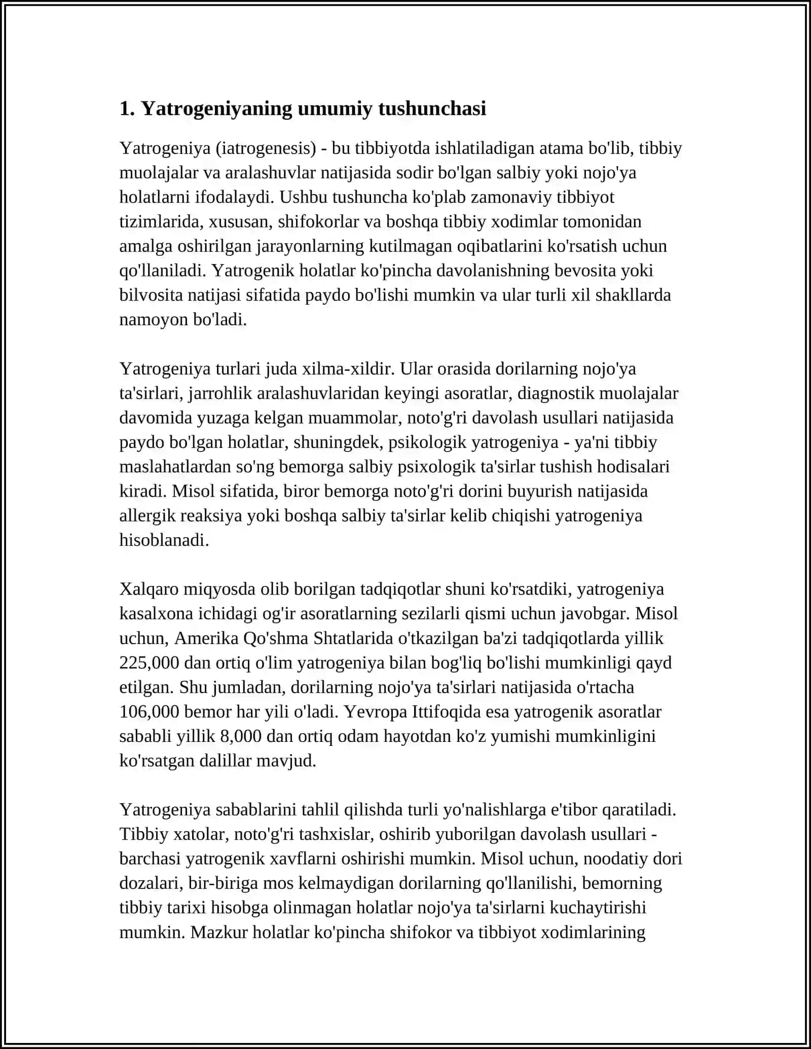 HOZIRGI ZAMON TIBBIYOTIDA YATROGENIYA ASOSLARI 3