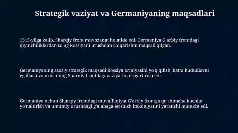 Strategik vaziyat va Germaniyaning maqsadlari 3