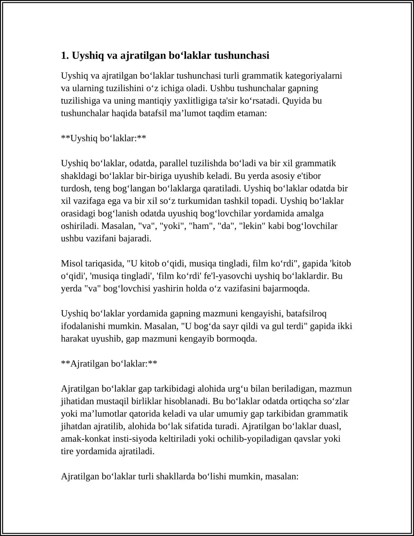 UYSHIQ VA AJRATILGAN BOʻLAKLAR 3