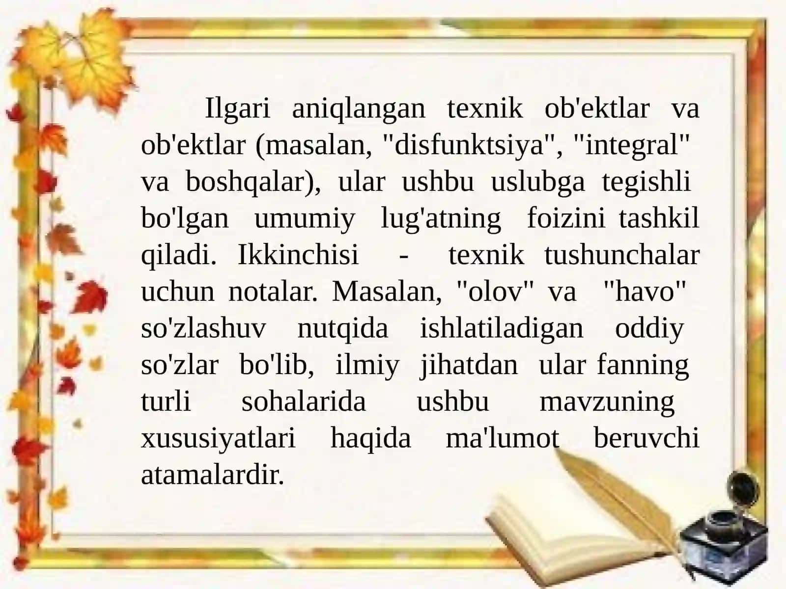 9-mavzu:Ilmiy uslubning leksik xususiyatlari 3