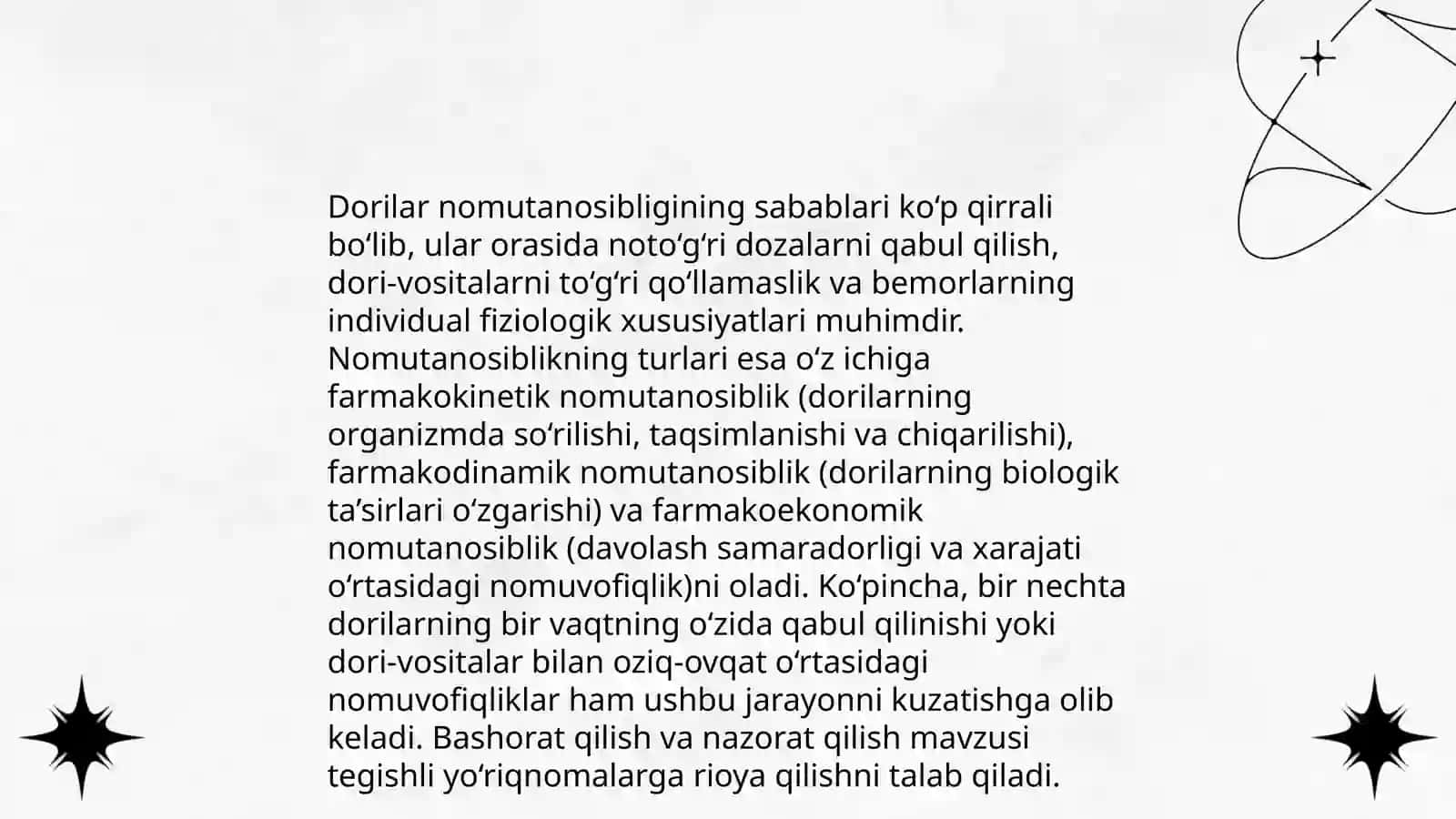 Dorilar nomutanosibligi, ulardan zararlanishni bartaraf etish usullari 3