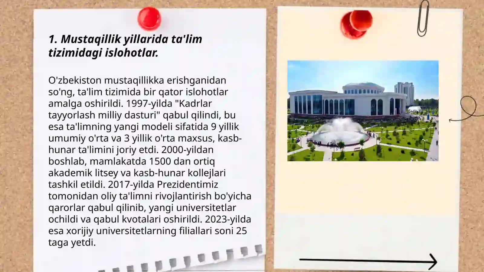 Ta'lim to'g'risida qonunning qabul qilinishi 3