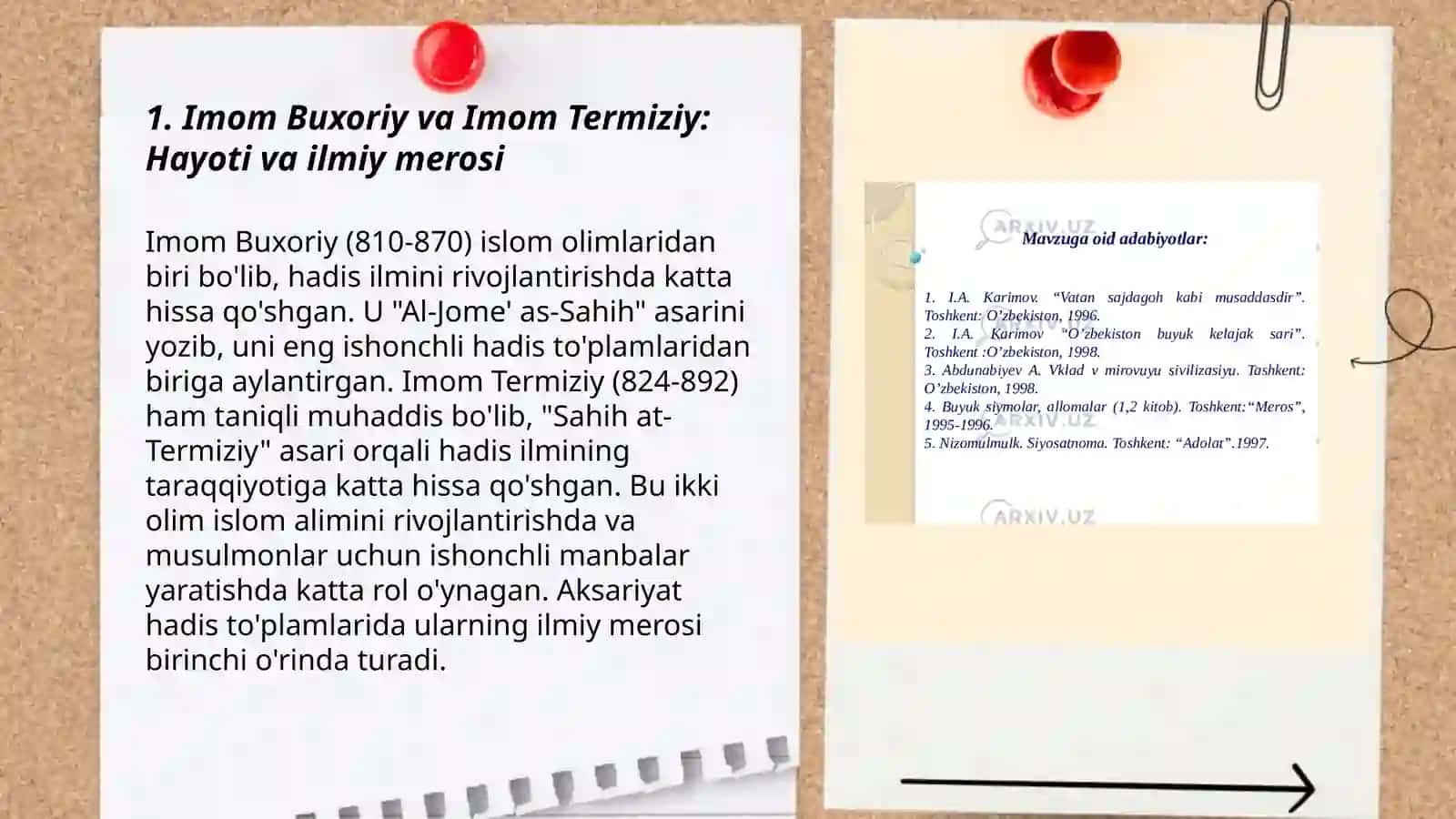 Imom Buxoriy va Imom Termiziyning hadis ilmiga qoʻshgan hissasi qiyosiy tahlili 3