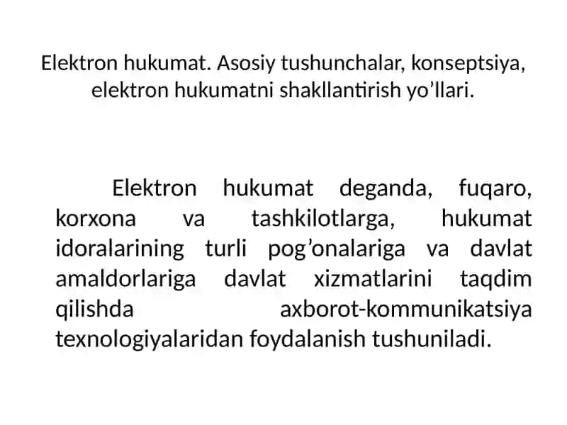 ELEKTRON HUKUMAT TIZIMI ASOSLARI 3